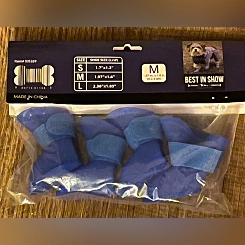 Pet booties with straps for Small/Medium sized dogs. New with tags.